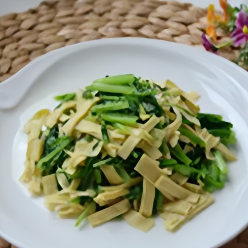 調(diào)味小松菜豆皮